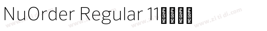 NuOrder Regular 11字体转换